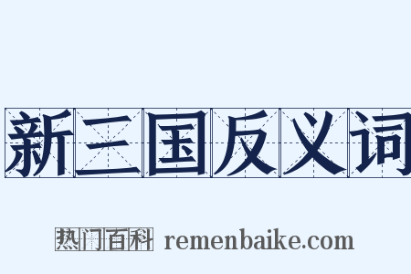 新三国反义词是什么意思的图片